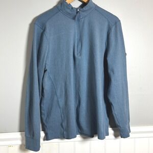 Avalanche Outdoor Supply Company Blue 1/4 Zip Pullover Sweater Men's‎ Medium